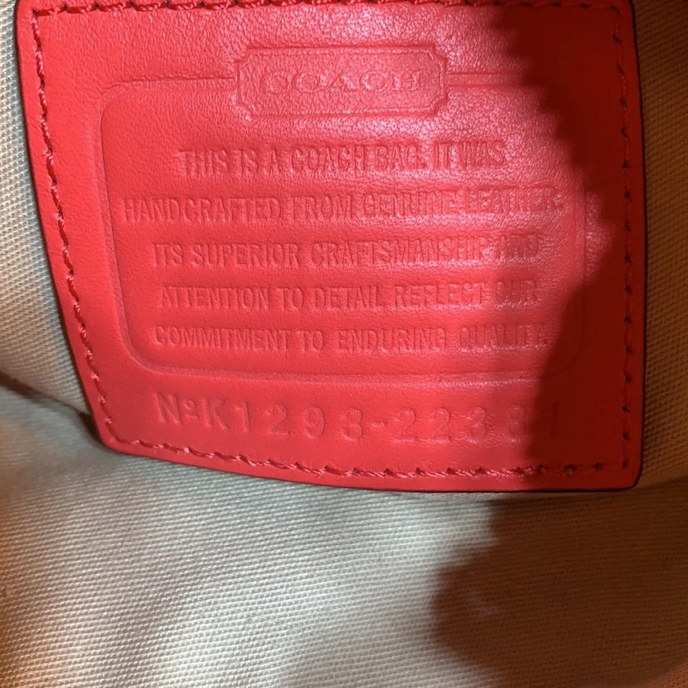 Coach leather satchel w/removable shoulder strap